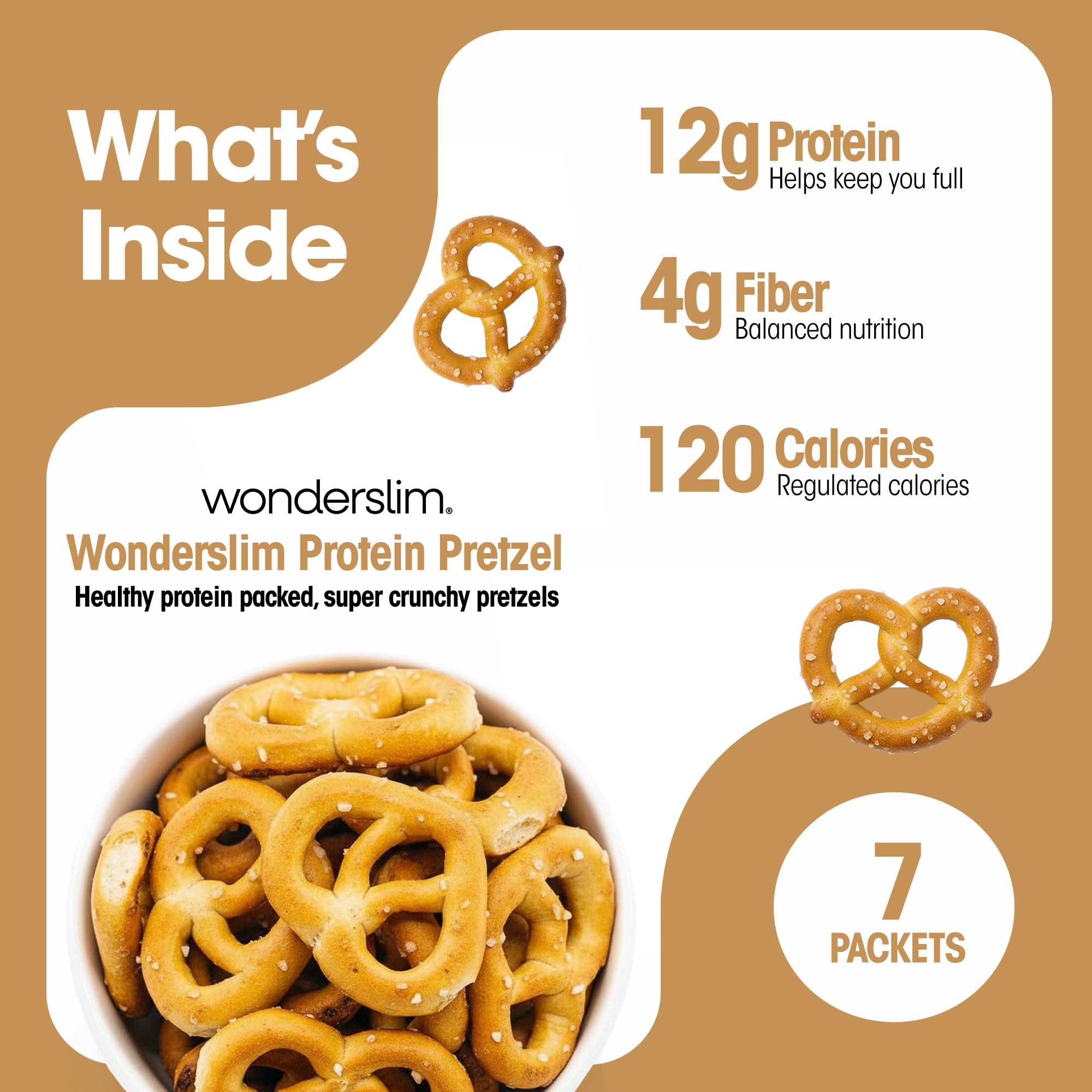 WonderSlim single-serve open bag revealing crunchy pretzels, convenient grab-and-go snack