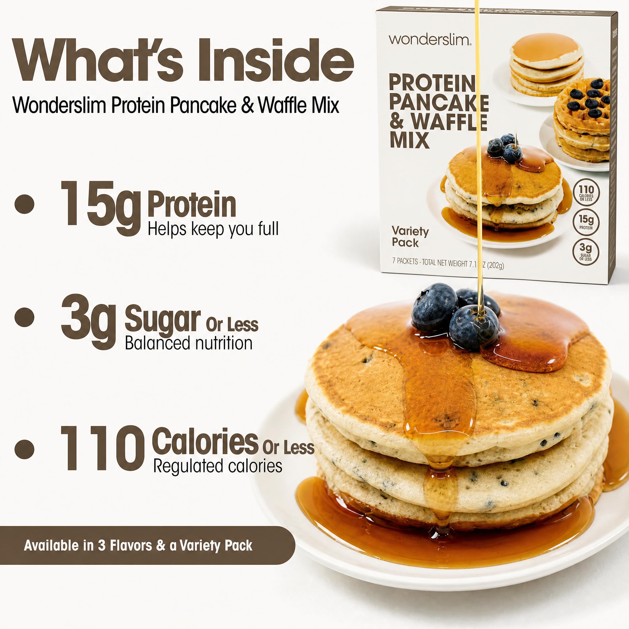 WonderSlim single packet close-up highlighting portion control and easy mixing