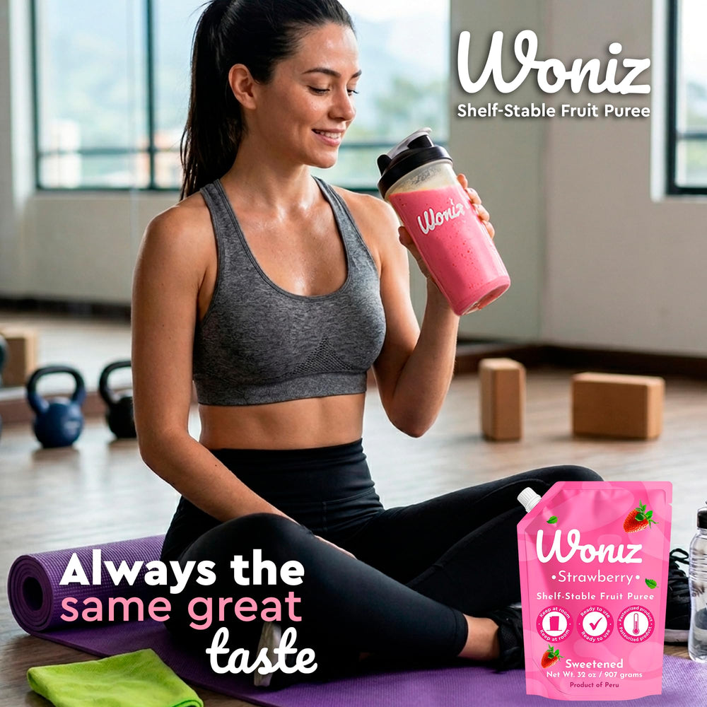 WONIZ puree texture swirl demonstrating smooth consistency for blending