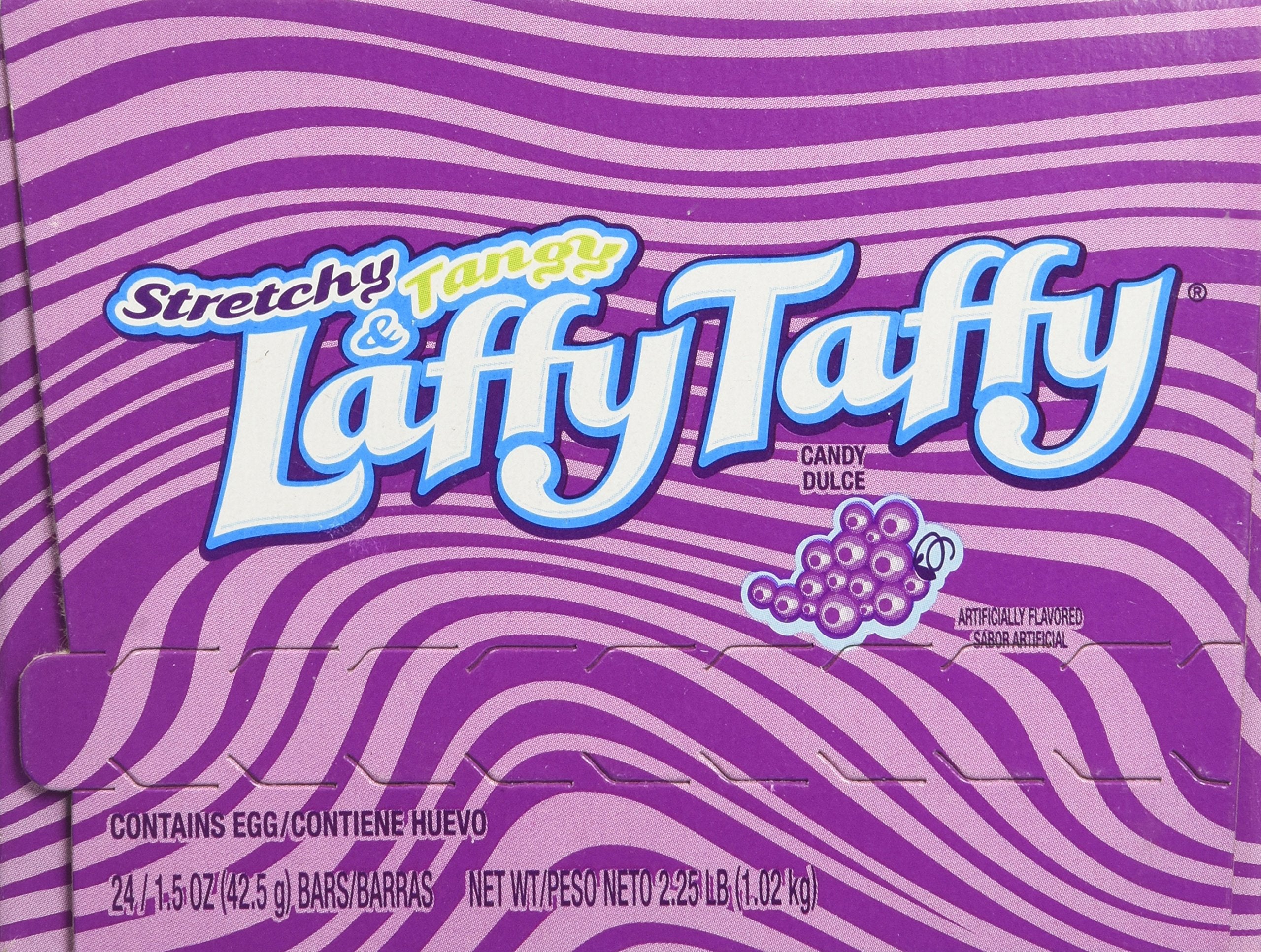 Wonka Laffy Taffy grape piece in hand demonstrating size and portable single-serve convenience