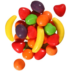 The Penny Candy Store wonka runts close-up of fruit shapes highlights colorful variety and visual appeal