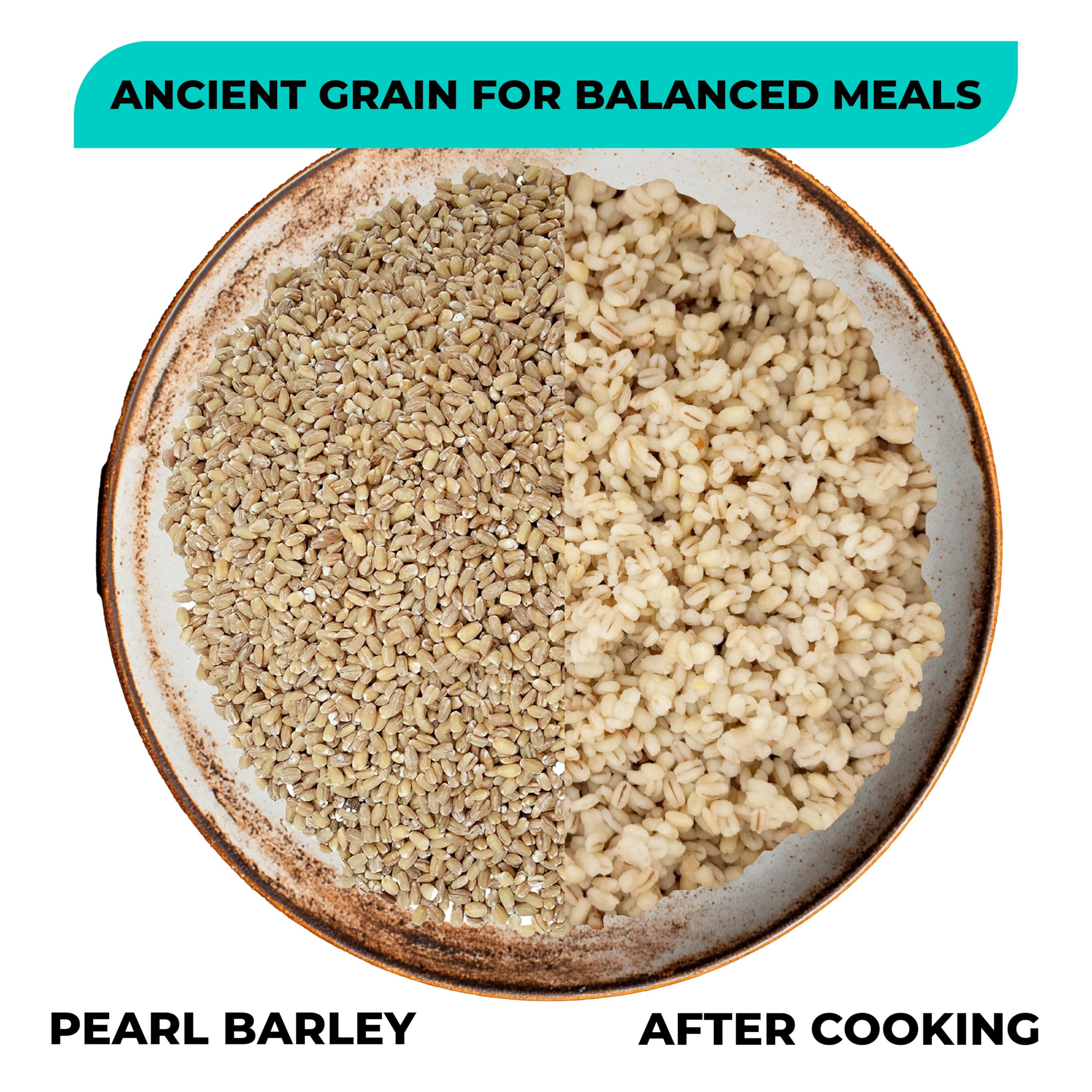 WOODCHA resealable bag pouring grains illustrating convenient storage