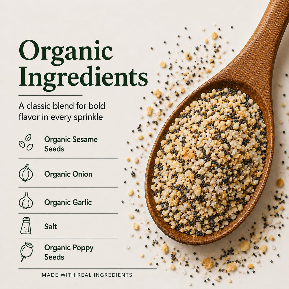 spoon scooping seasoning from jar demonstrating Woodland Gourmet easy serving