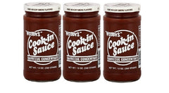 WOODY'S bottle front packaging showing label and thick sauce benefit