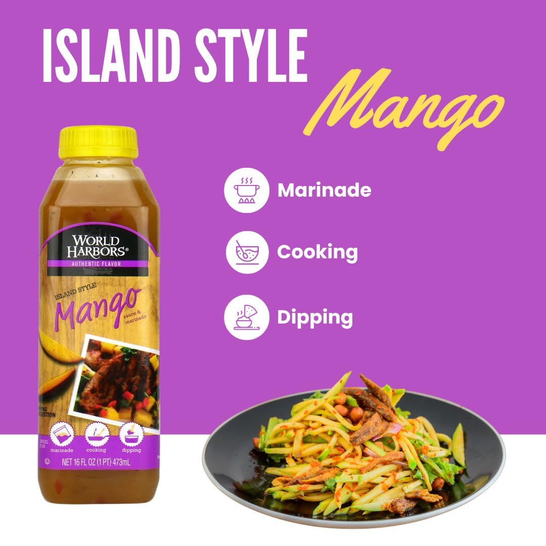 World Harbors fresh mango close-up suggesting natural fruit flavor