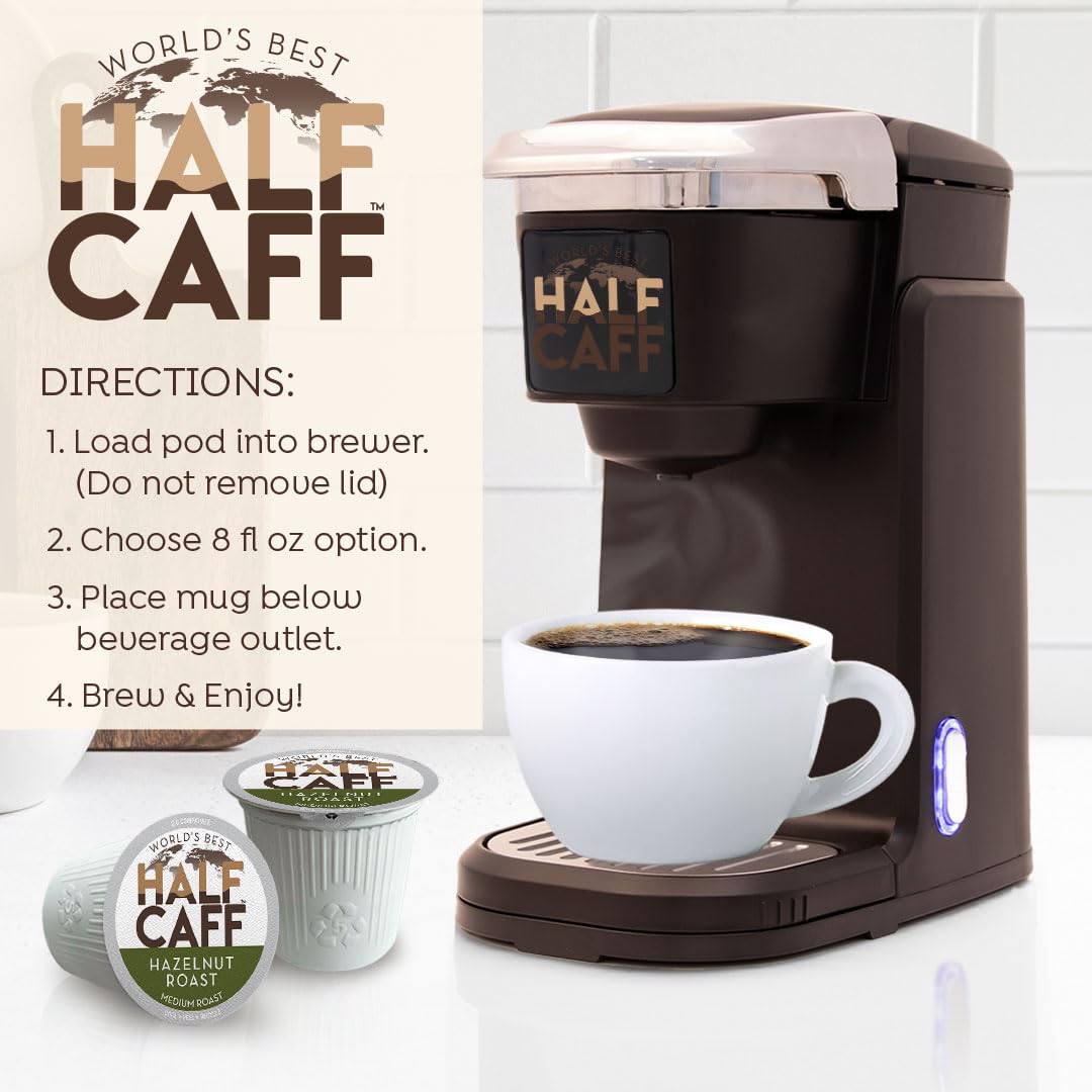 World's Best Half Caff San Diego roastery label with solar panels indicating sustainable roasting