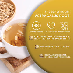 Worldwide Botanicals astragalus simmered in soup, adding gentle depth to broths