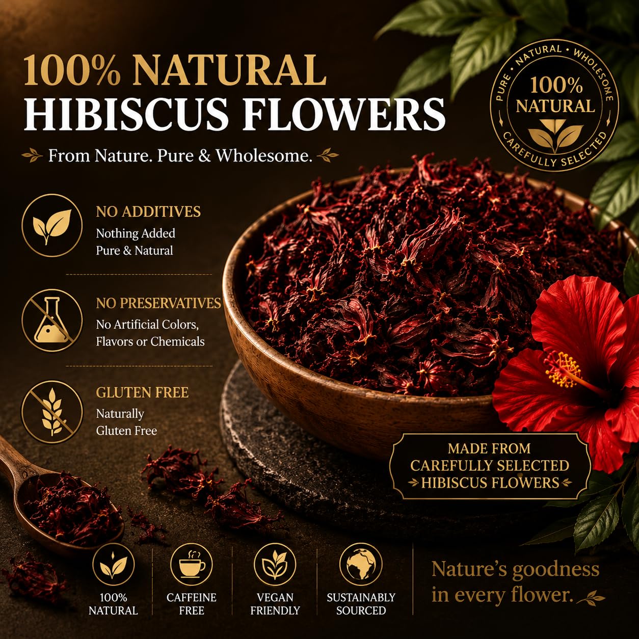 WOTIHA iced hibiscus in a pitcher offering refreshing beverage option