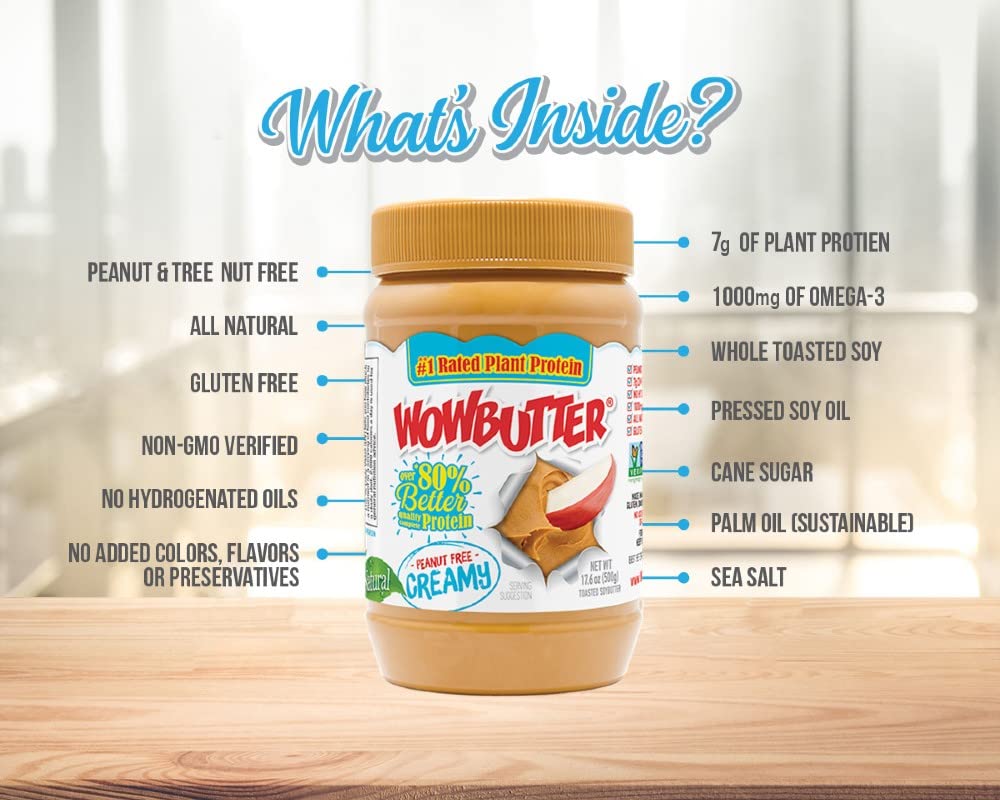 WOWBUTTER creamy texture close-up highlighting smooth spreadability benefit
