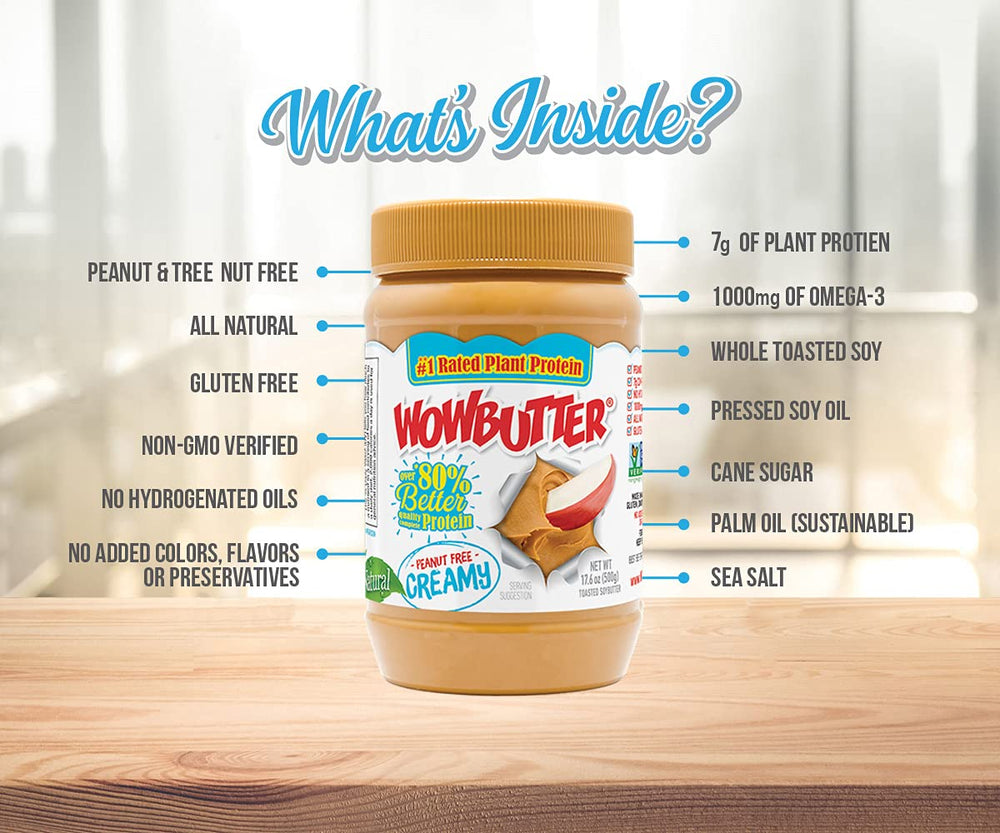 WOWBUTTER ingredient label highlighting non-GMO verification