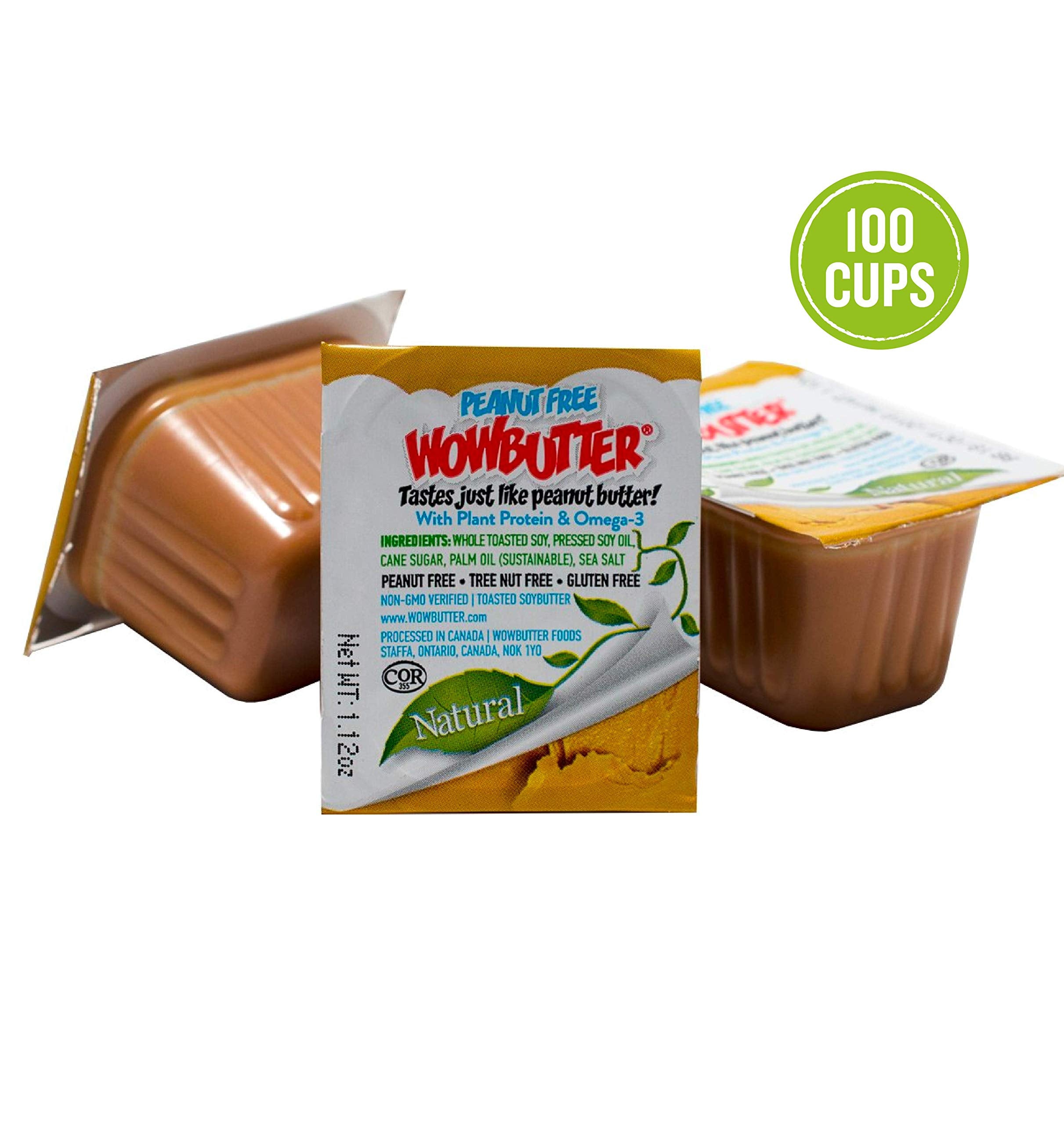 WOWBUTTER cup inside a lunchbox showing allergy-safe snack packing
