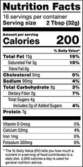 Photograph of WOWBUTTER nutrition label emphasizing clean ingredients and non-GMO