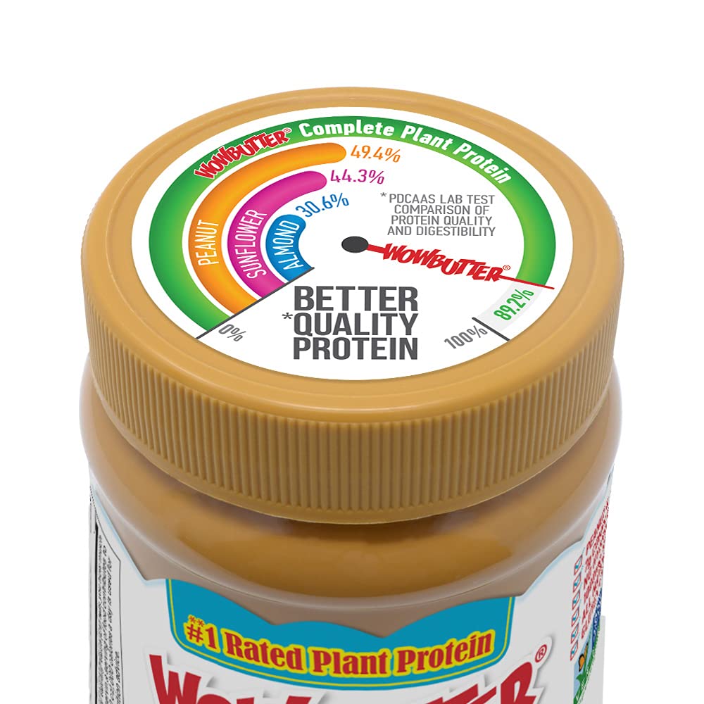 WOWBUTTER included school-lunch stickers displayed for quick identification