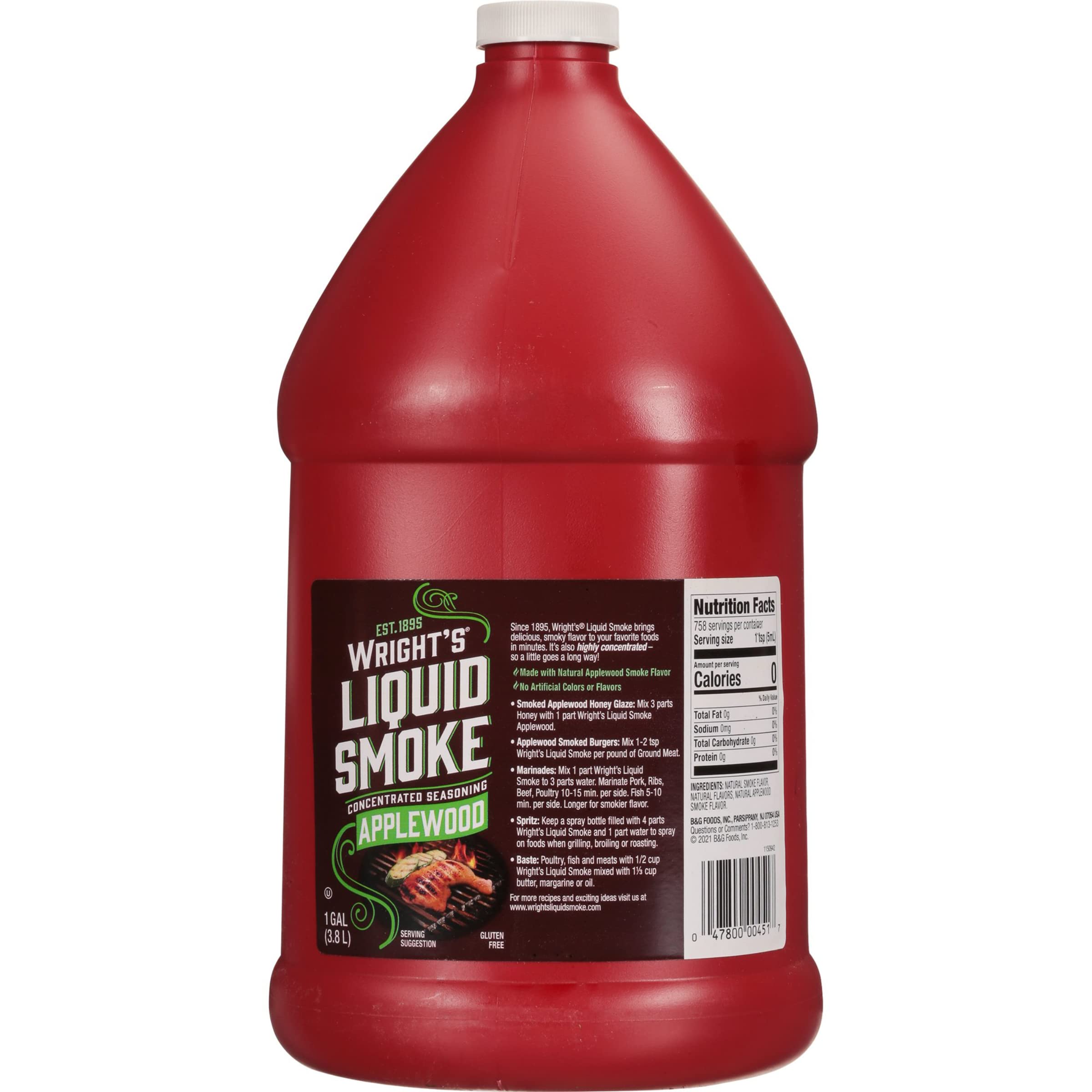 Wright's Liquid Smoke applewood front label showing product name and size for easy identification