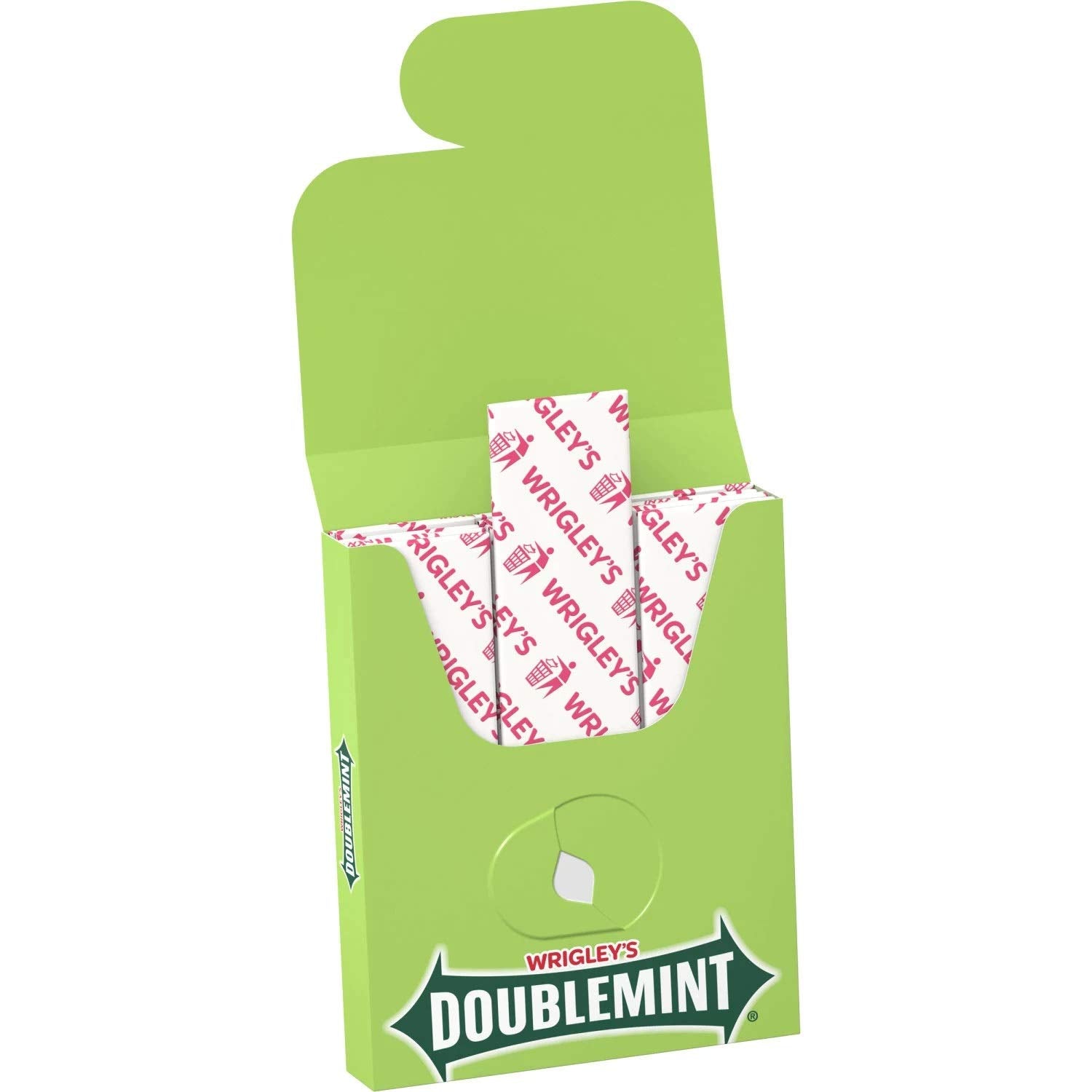 wrigley's doublemint pack in hand demonstrating pocket-friendly portability