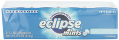 Wrigley's Eclipse open tub displaying white peppermint tablets and portable convenience