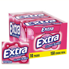 WRIGLEY'S EXTRA front packaging bulk box showing brand and easy storage