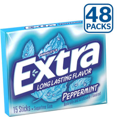 WRIGLEY'S EXTRA close-up of gum texture highlighting smooth chew and sustained mint