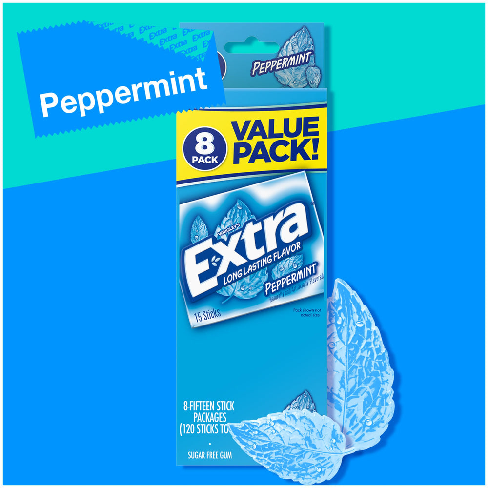 WRIGLEY'S EXTRA individually wrapped stick emphasizing hygiene and portable freshness
