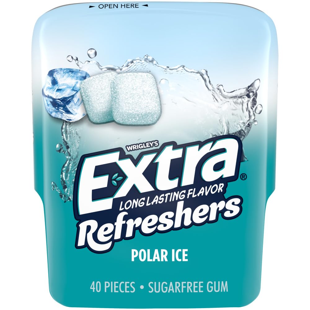 WRIGLEY'S EXTRA close-up of crunchy crystal coating highlighting texture and burst