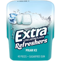 WRIGLEY'S EXTRA close-up of crunchy crystal coating highlighting texture and burst