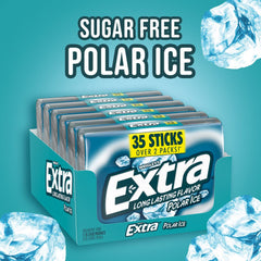 WRIGLEY'S EXTRA open pack with a single Polar Ice stick ready to use for quick freshness