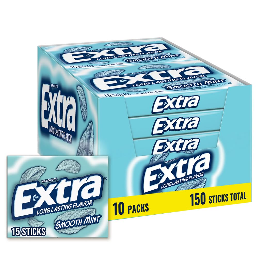 WRIGLEY'S EXTRA front box showing ten 15-stick packs for convenient supply