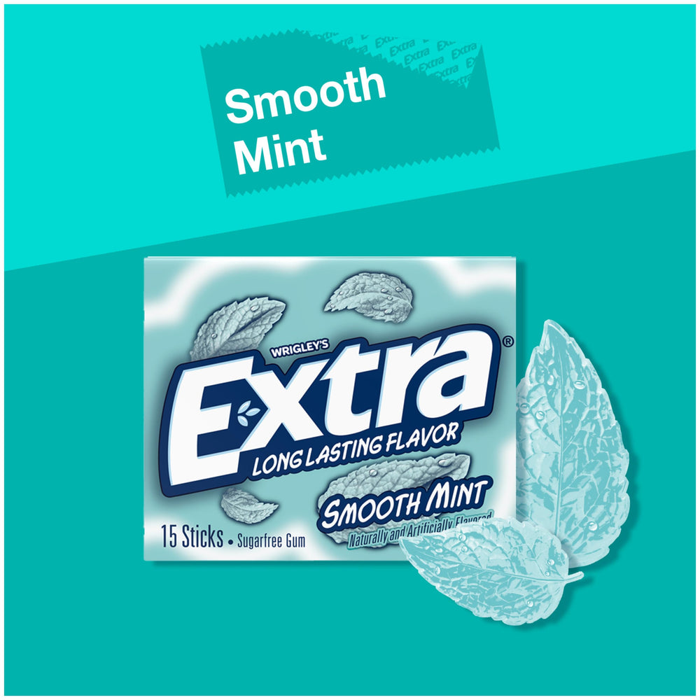 WRIGLEY'S EXTRA single pack opened revealing sticks for quick access