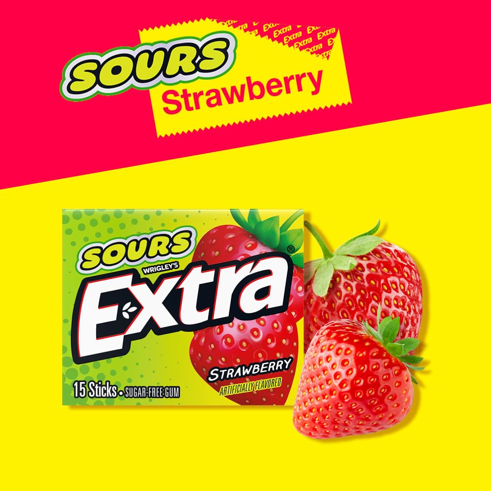 WRIGLEY'S EXTRA close-up of gum stick texture highlighting long-lasting flavor