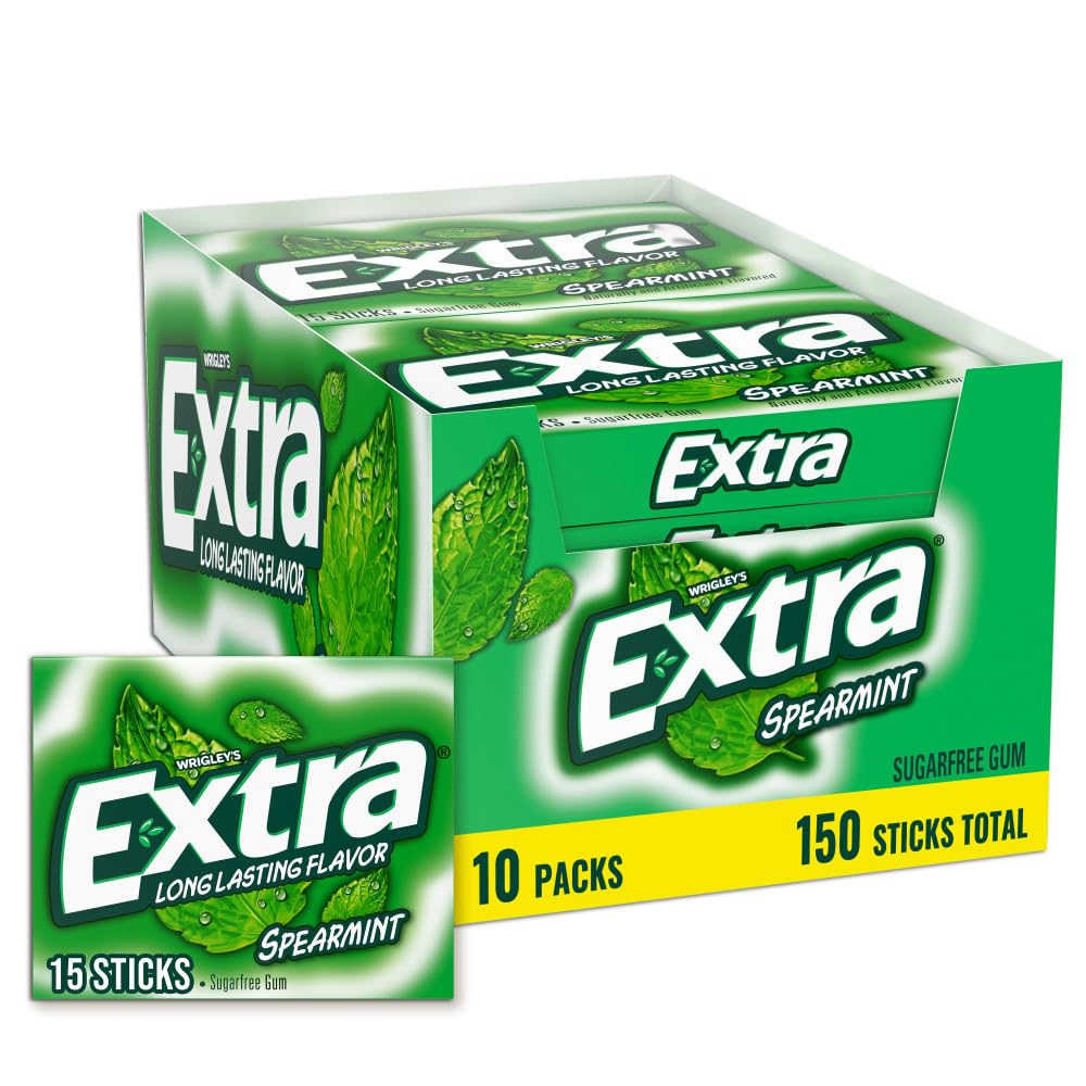 WRIGLEY'S EXTRA front packaging showing bulk ten-pack and brand freshness