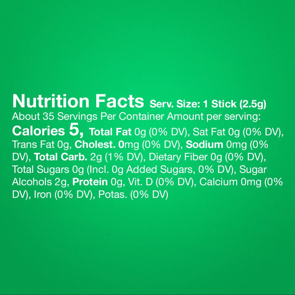 WRIGLEY'S EXTRA label close-up showing product information and sugar-free benefit
