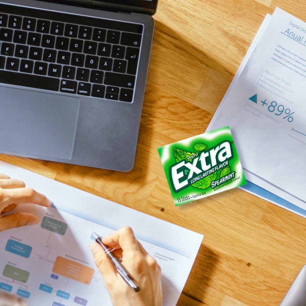 WRIGLEY'S EXTRA bulk box displaying ten 15-count packs for stocking up