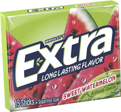 WRIGLEY'S EXTRA close-up of gum sticks texture illustrating long-lasting flavor release