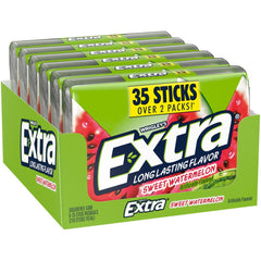 WRIGLEY'S EXTRA front packaging showing bulk watermelon gum and freshness benefit