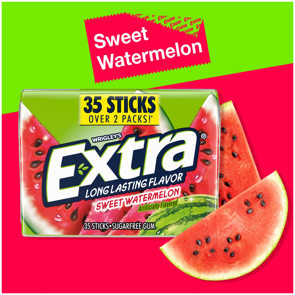 WRIGLEY'S EXTRA individually wrapped stick displayed for hygienic sharing benefit
