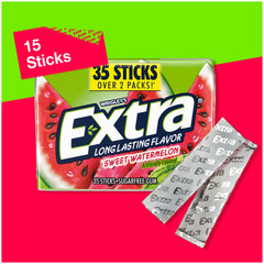 WRIGLEY'S EXTRA resealable pouch opened to show convenient fresh storage benefit