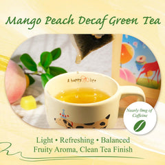 WT WEETEE brewed hot cup revealing bright mango peach aroma