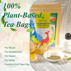 WT WEETEE brewed cup steaming to show comforting, caffeine-free evening beverage