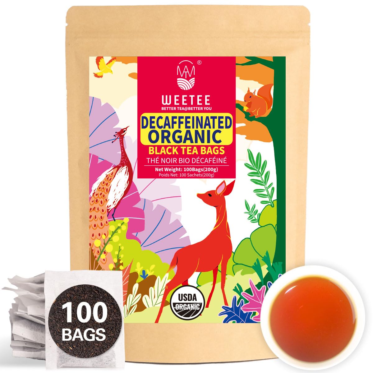 WT WEETEE front packaging showing 100-count pouch and branding benefit freshness