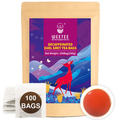 WT WEETEE front packaging showing resealable pouch and 100 tea bags benefit freshness