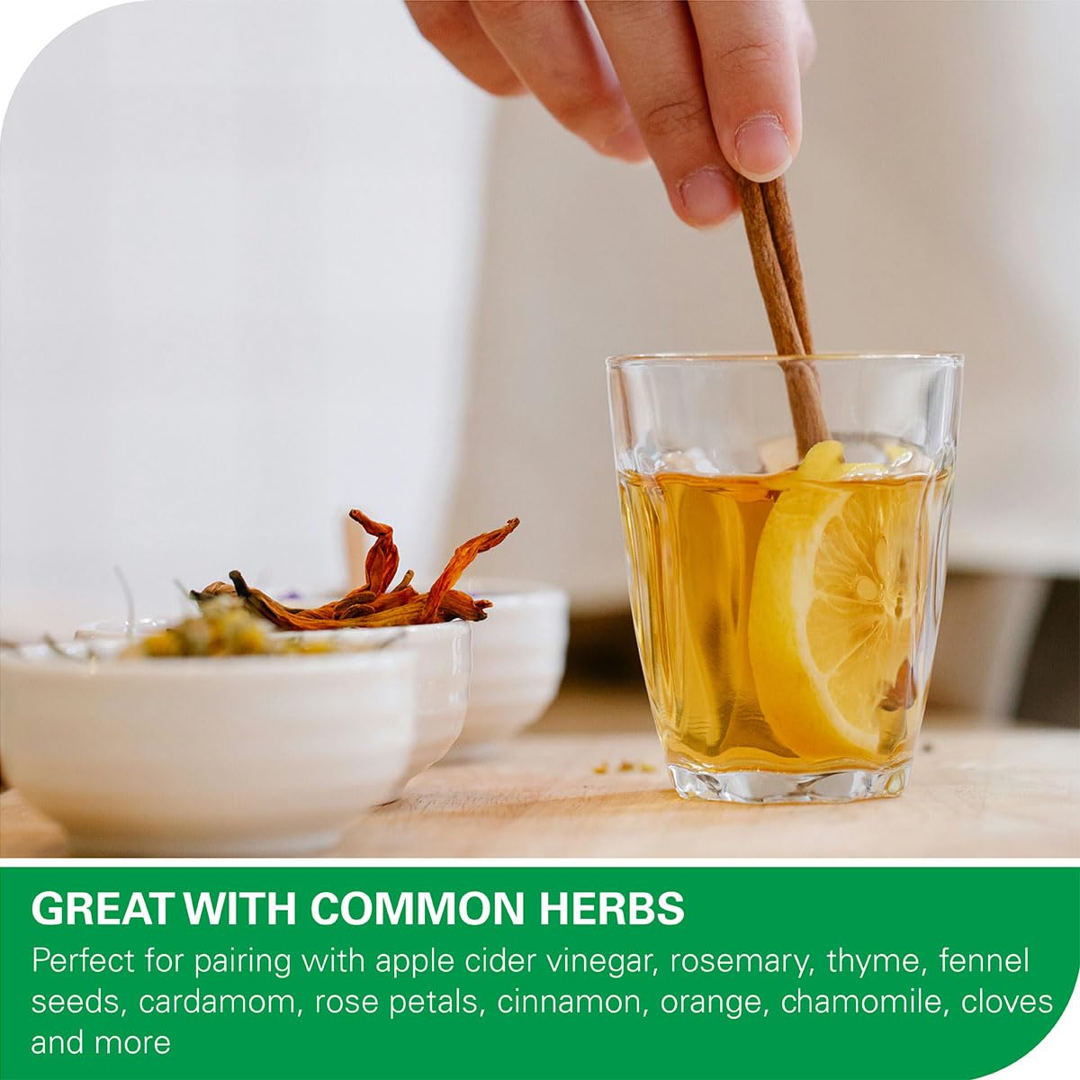 WT WEETEE finely ground licorice root texture highlighting faster flavor release during steeping