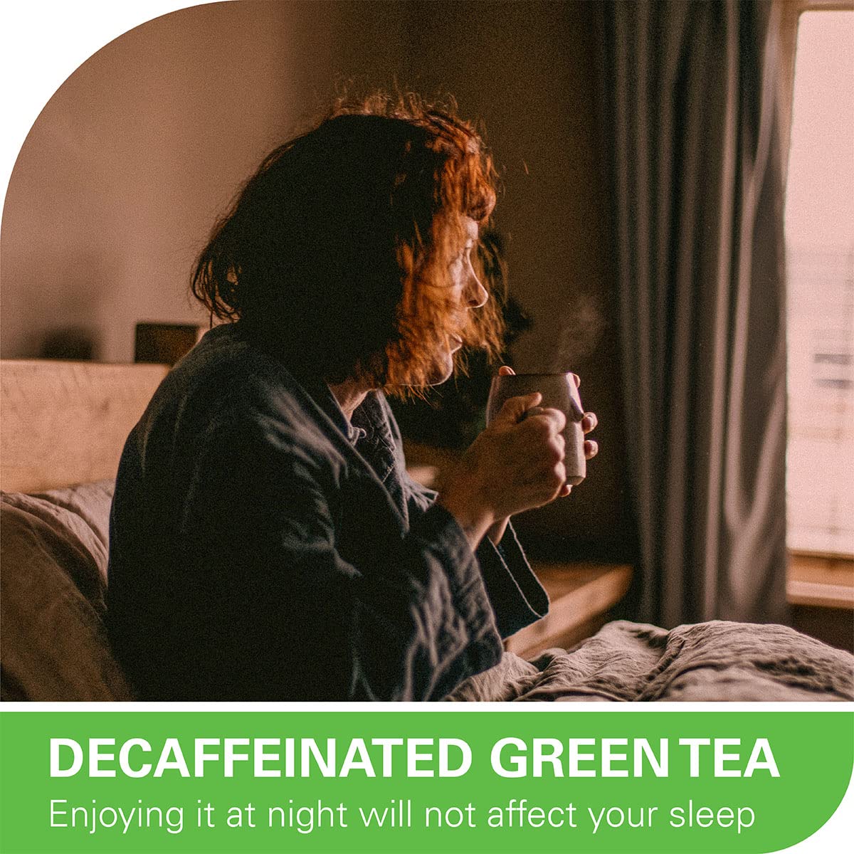 WT WEETEE pitcher of iced decaf green tea showing refreshment without caffeine