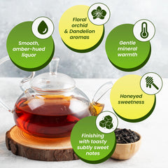 Wu Mountain Tea hot brewed cup highlighting smooth aroma and warmth