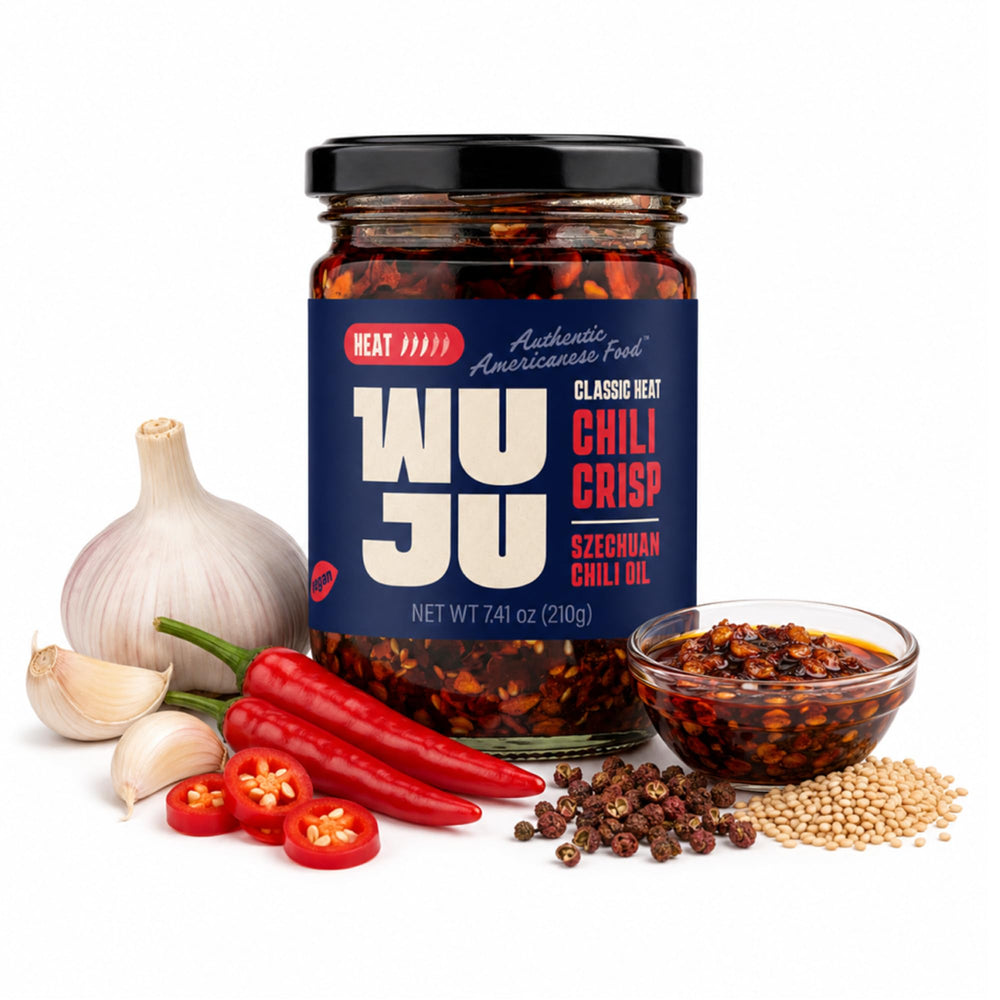 WUJU front packaging showing jar and product clarity for pantry appeal