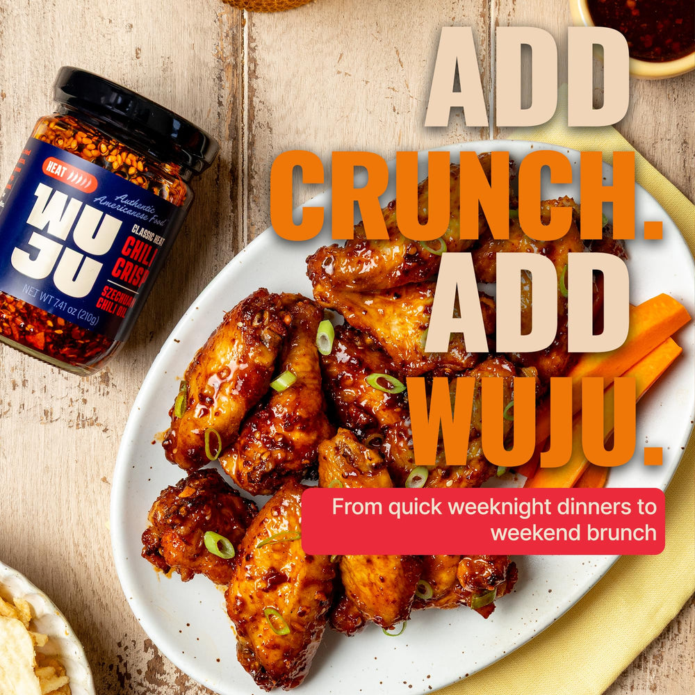 WUJU spoonful of crunch showing texture and instant meal upgrade