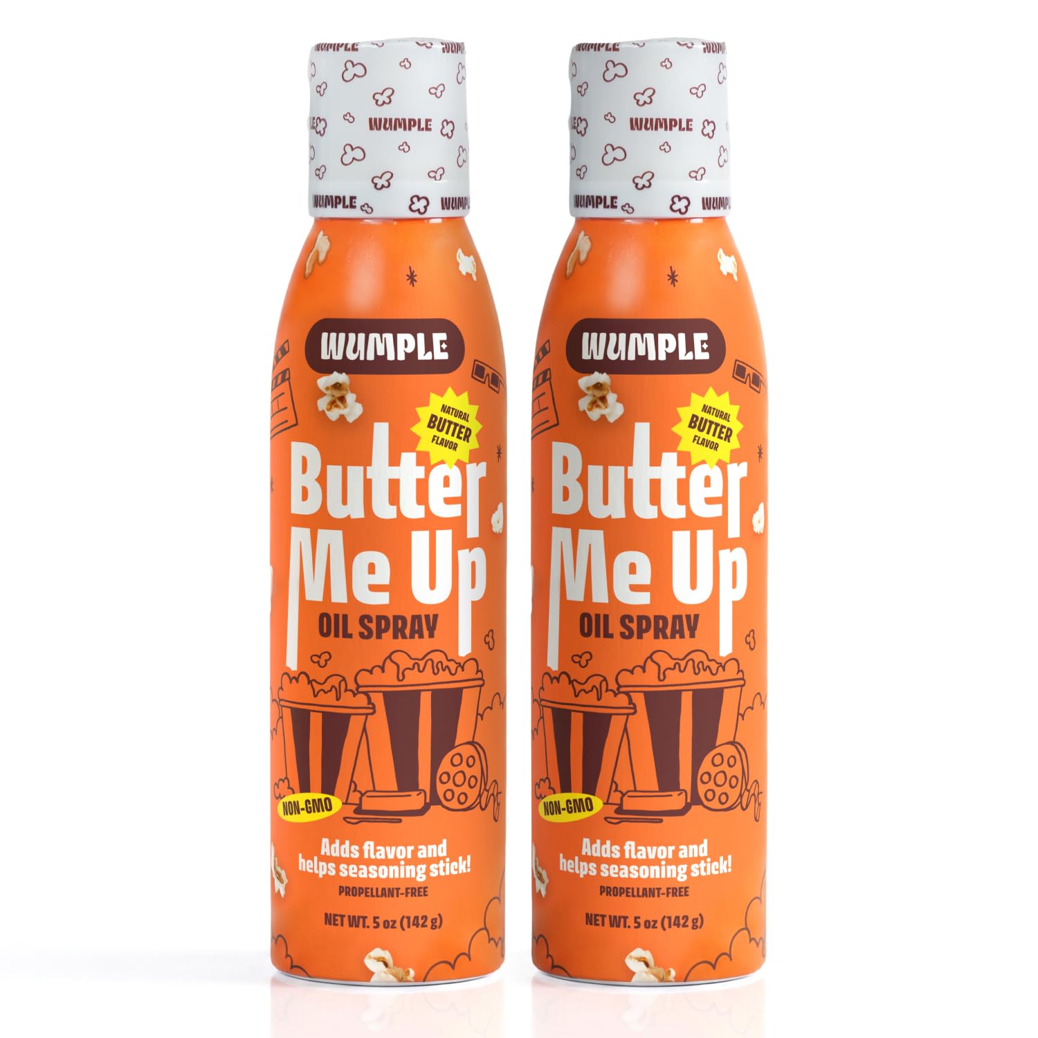 Wumple front canister pack showing label and buttery appeal