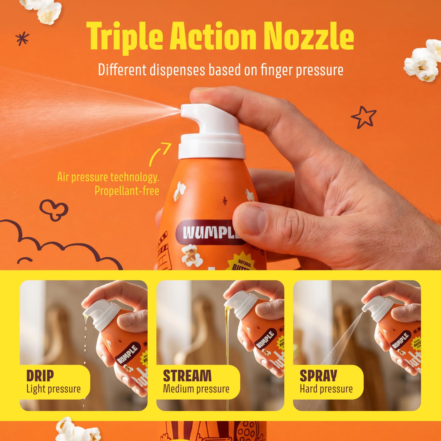 Wumple demonstrating drip and stream modes for measured use