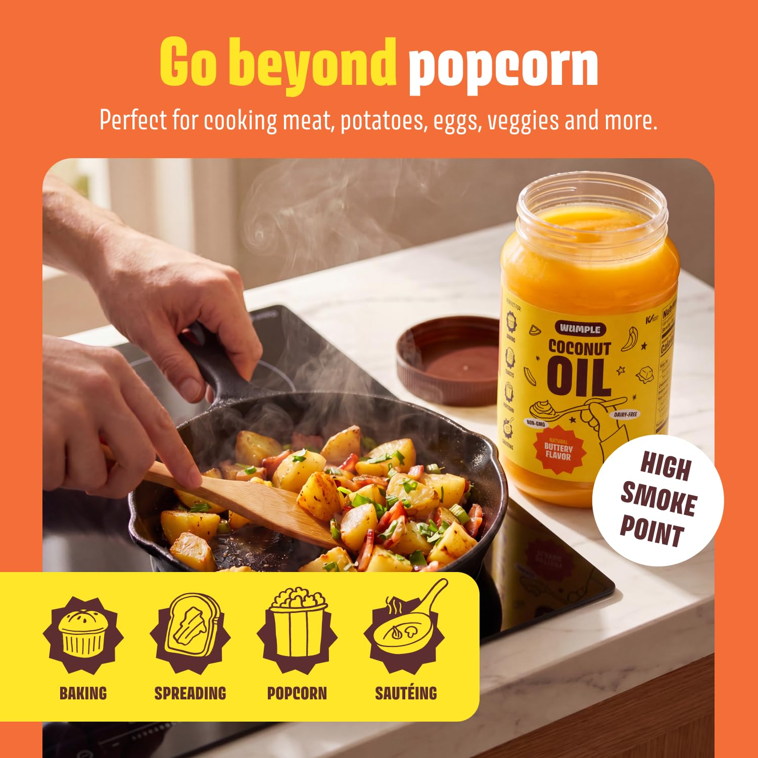 wumple in saucepan popping kernels for classic popcorn flavor