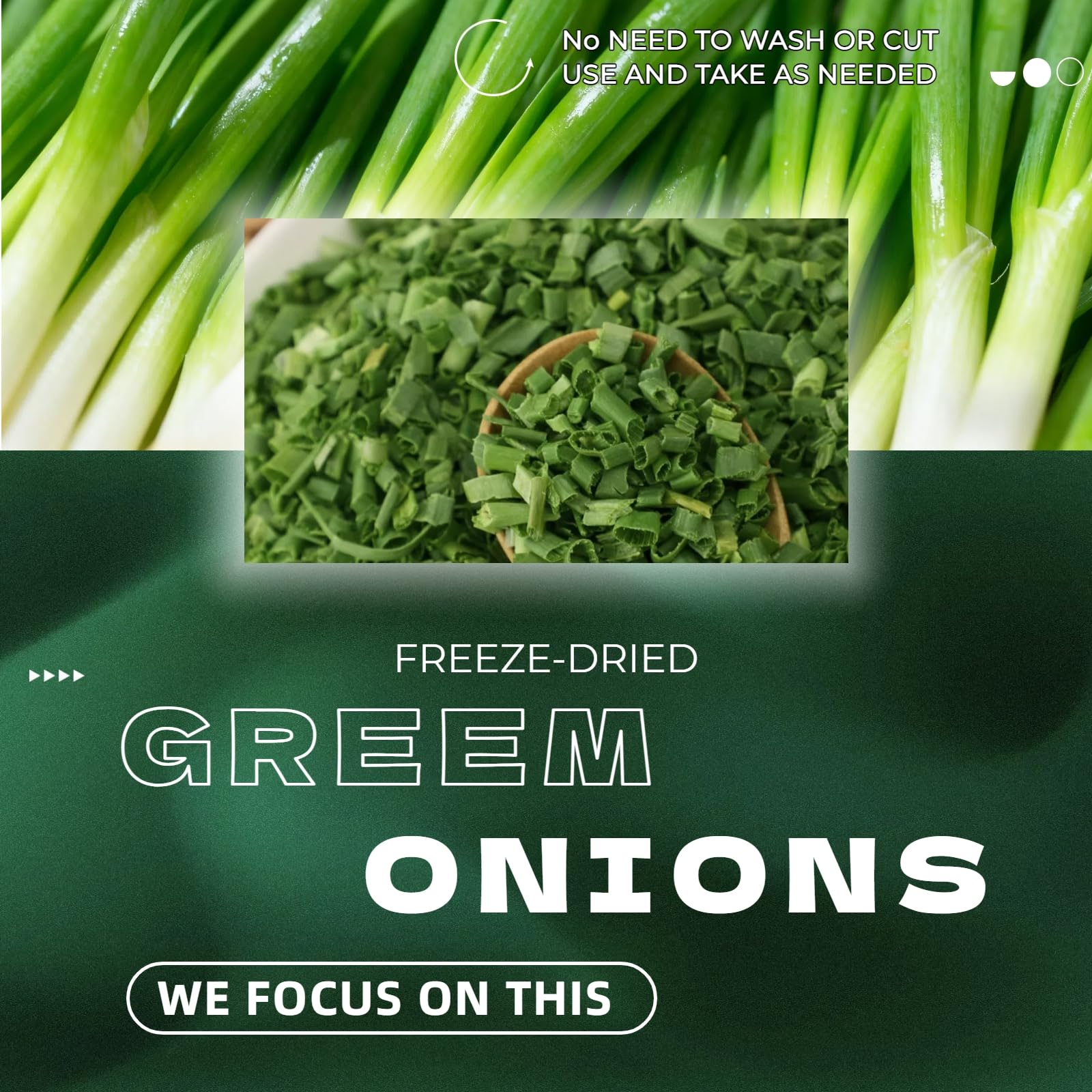WYHHNDY close-up of chopped scallion texture for vivid flavor