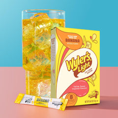Wyler's Light single packet close-up demonstrating easy-open stick packaging for fast use